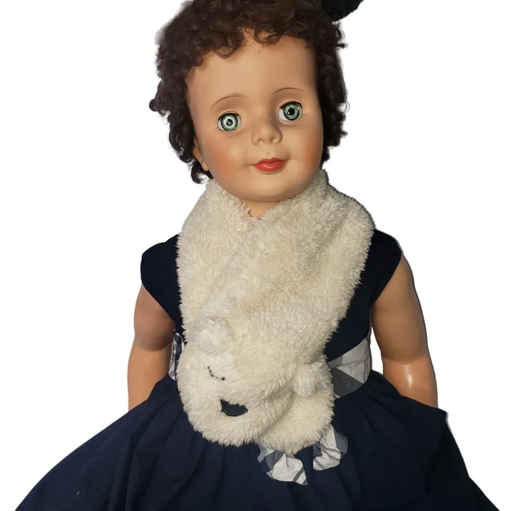 BABY GAP White Teddy Bear Scarf